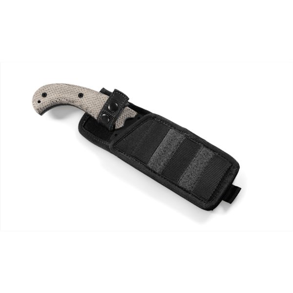 VIPER, TANK, KNIFE, AISI D2 BLACK ASPIS COATING bld, BROWN CANVAS MICARTA hdl, CORDURA® SHEATH