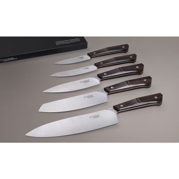 VIPER, SAKURA SERIES, STEAK KNIFE, BUDERUS NITRO B bld, BOKOTE WOOD hdl, 2 PIECES GIFT BOX