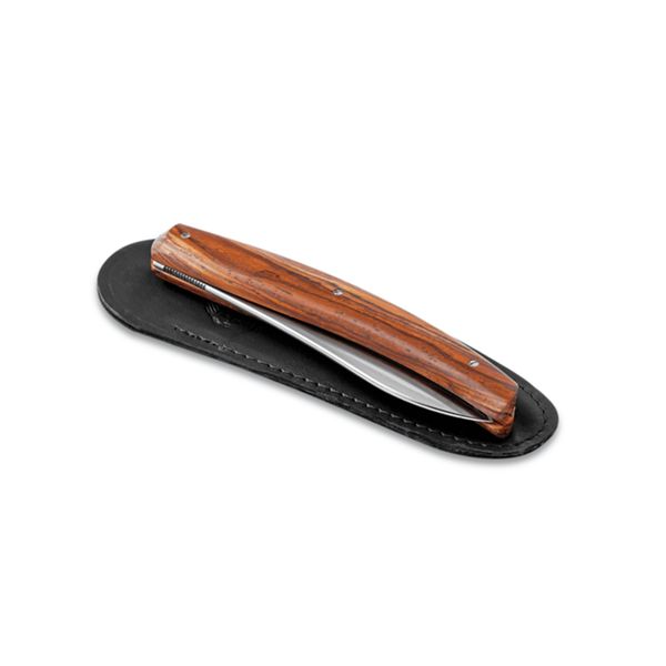 VIPER, BRITOLA FOLDING - CLIP POINT, FOLD. KNIFE, AISI440 bld, COCOBOLO WOOD hdl, LEATHER POUCH