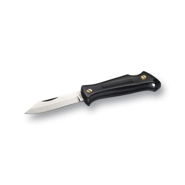 FOLD. KNIFE BOAT-FISHING ANTONINI, BLK PLASTIC hdl, S/S bld, BULK pkg