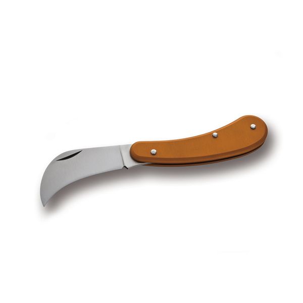 FOLD. KNIFE PRUNING HIGH-TECH, ORG ALUMINUM hdl w/CLIP, C/S bld, RETAIL pkg