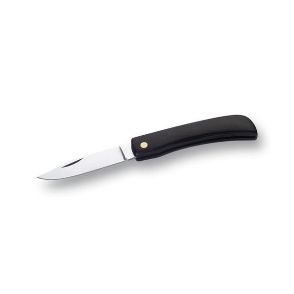 FOLD. KNIFE, POCKET, BLK PLASTIC hdl, C/S bld, LARGE SIZE, BULK pkg