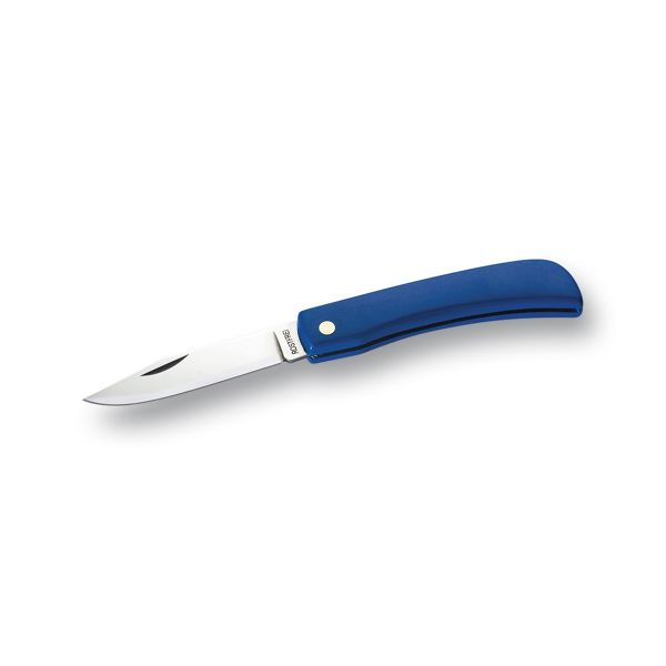 FOLD. KNIFE, POCKET, BLU PLASTIC hdl, S/S bld, LARGE SIZE, BULK pkg