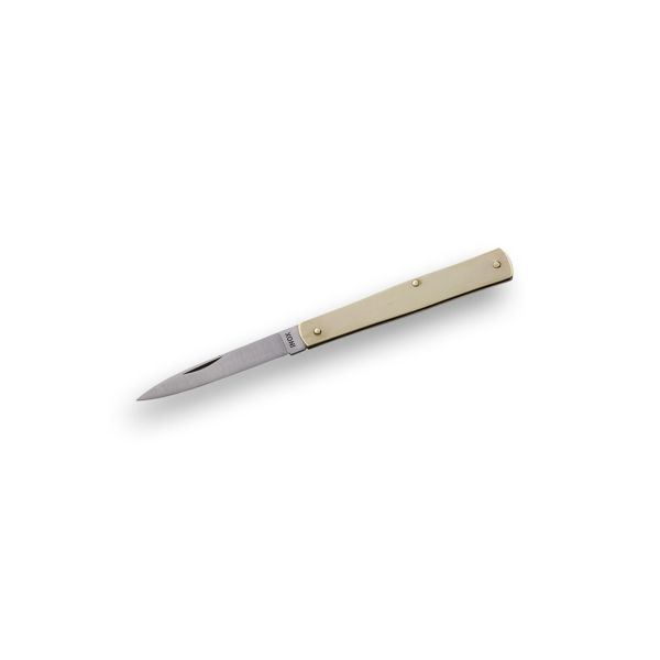 FOLD. KNIFE, SICILIANO, POLISHED BRASS hdl, S/S bld CM 17 (M), BULK pkg