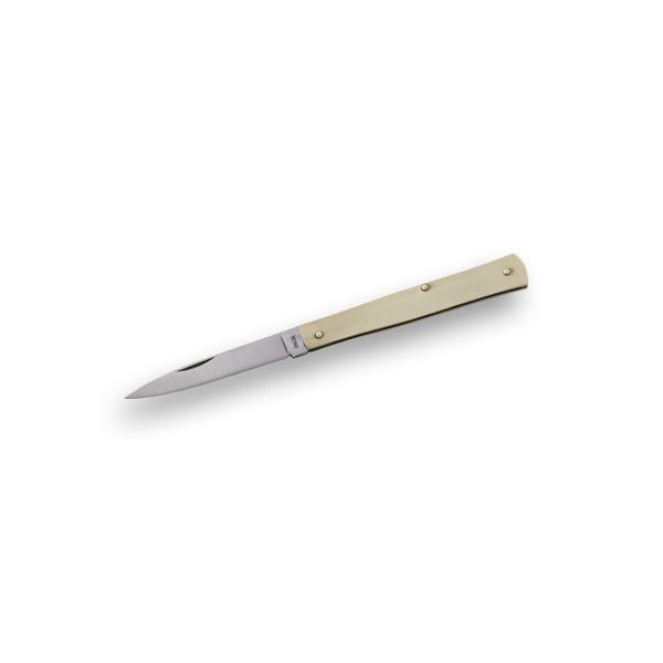 FOLD. KNIFE, SICILIANO, POLISHED BRASS hdl, S/S bld CM 19 (L), BULK pkg