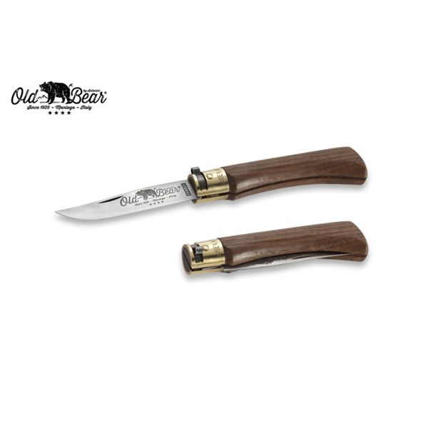 FOLD. KNIFE OLD BEAR CLASSIC, WALNUT hdl, C/S bld, CM 19 (M), RETAIL pkg