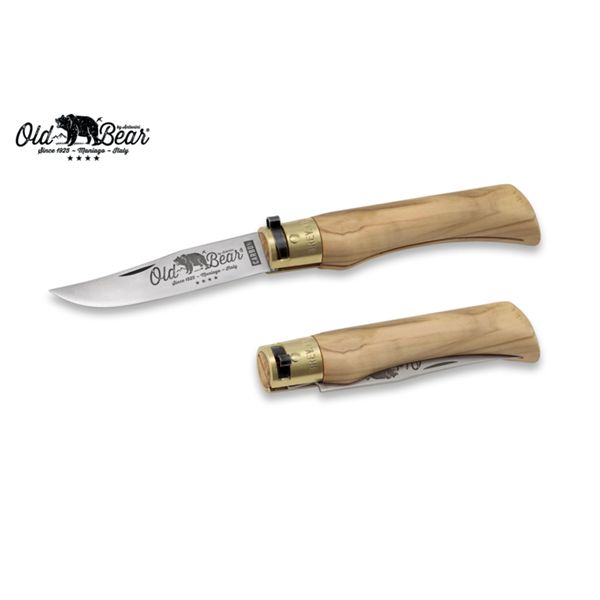 FOLD. KNIFE OLD BEAR CLASSIC, OLIVE hdl, C/S bld, CM 21 (L), RETAIL pkg