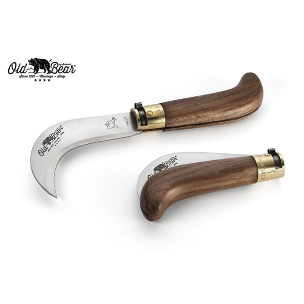 FOLD. KNIFE OLD BEAR PRUNING, WALNUT hdl, S/S bld, CM 21 (L), RETAIL pkg