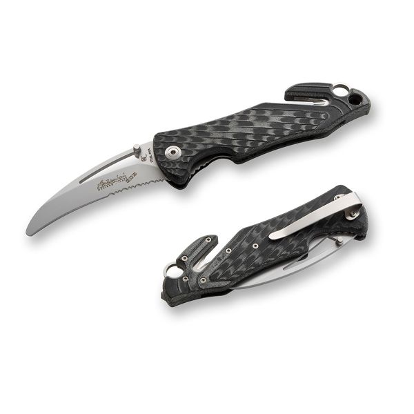 FOLD. KNIFE, ARA XL Series, CNV MIC BLK/GRY hdl, S/S COMBO bld, RETAIL pkg