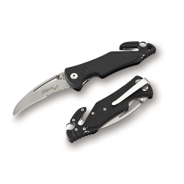 FOLD. KNIFE, ARA XL Series, BLK ALUMINUM hdl, S/S COMBO bld, RETAIL pkg