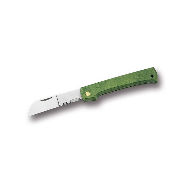 FOLD. KNIFE ELECTRICIAN ECO LINE, BLK PLASTIC hdl, S/S bld, w/2 WIRE-SCRAPER ROUND-LONG, BULK pkg