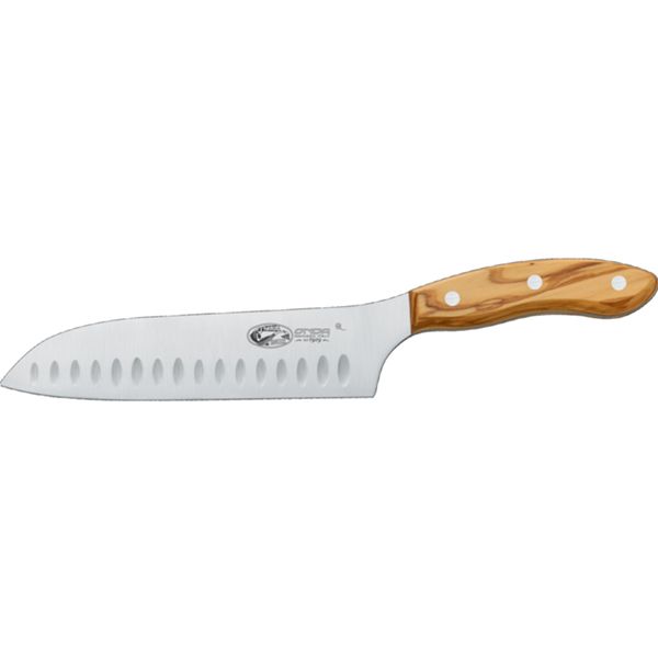 ONDA LINE Santoku knife CM 18 OLIVE wood hdl