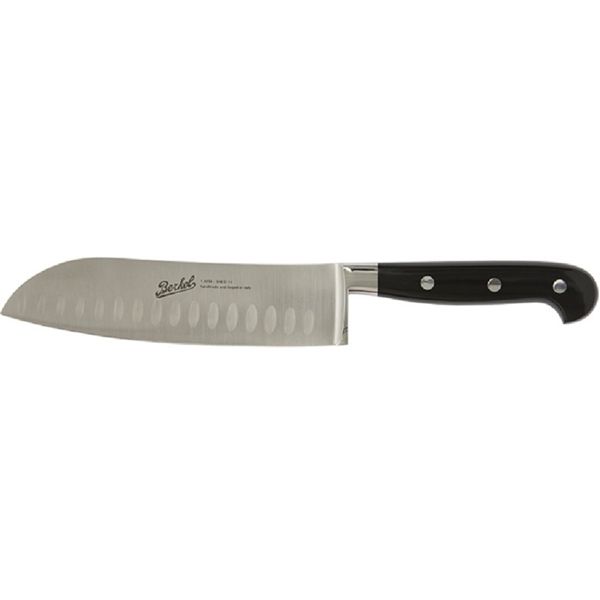 AD HOC FORGED SANTOKU KNIFE BLACK POM hdl