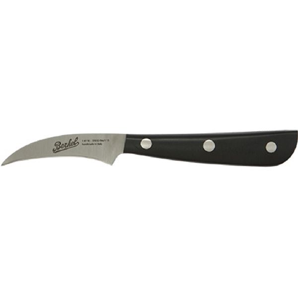 CURVED PARING KNIFE, 7 CM BLACK POM hdl