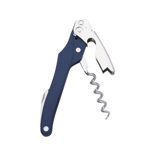 FARFALLI CORKSCREW SYNCRO, BLUE PLASTIC hdl C/S LEVERS-BLADE-SPIRAL, BULK pkg