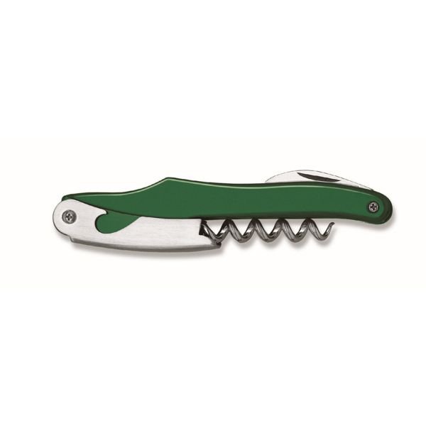 FARFALLI CORKSCREW SYNCRO, GREEN PLASTIC hdl C/S LEVERS-BLADE-SPIRAL, BULK pkg