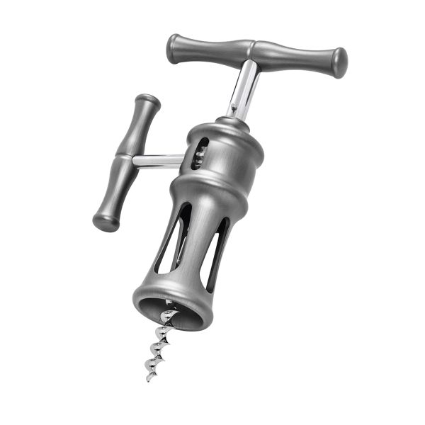 FARFALLI CORKSCREW BELLAGIO, C/S RACK AND PINION MECHANISM ALUMINUM hdl: BRIGHT, pkg GIFT BOX