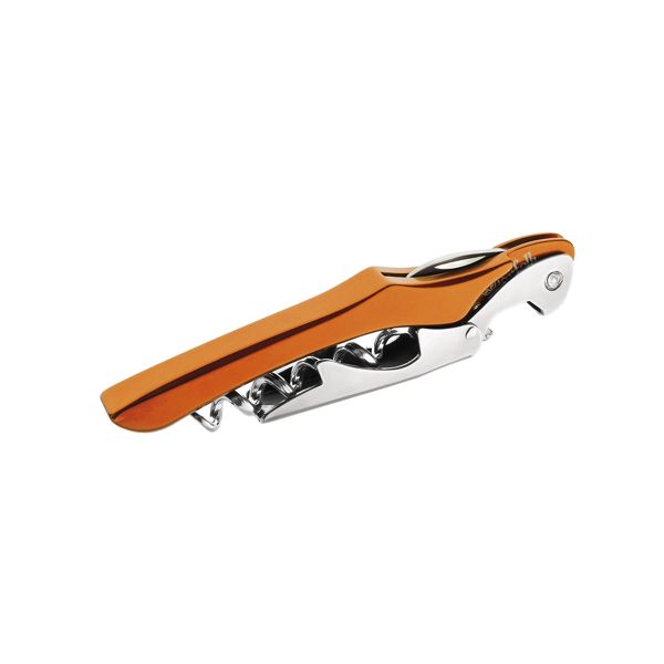 FARFALLI CORKSCREW XL, ORANGE ALUMINUM hdl pkg BLACK CARTON BOX, FARFALLI (FF 520)