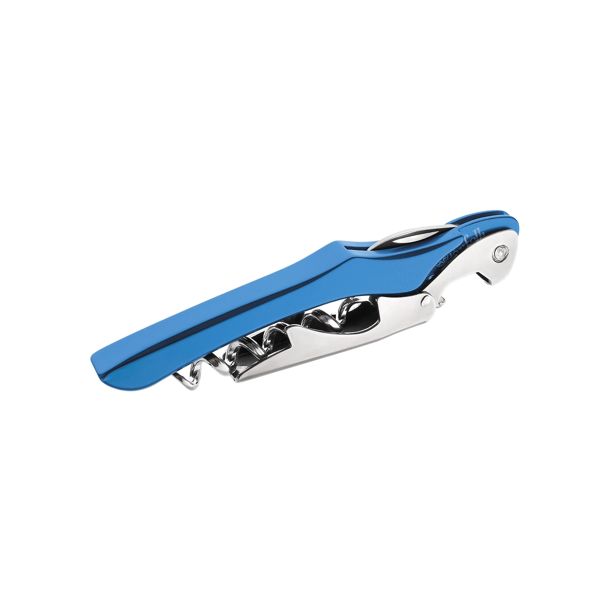 FARFALLI CORKSCREW XL, BLUE ALUMINUM hdl pkg BLACK CARTON BOX, FARFALLI (FF 520)