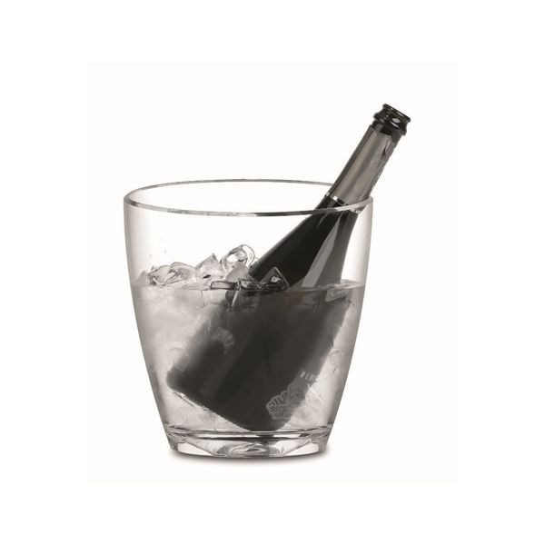 FARFALLI ICE BUCKET NICE, MAGNUM, PLEXIGLAS TRN, WHI, BLK 2 BOTTLES, 6 pcs CARTON pkg, MOQ pcs 6