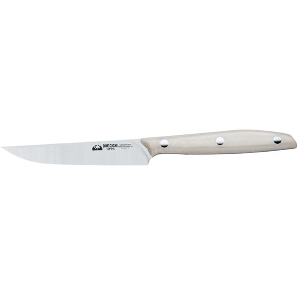 DUE CIGNI 1896 LINE STEAK KNIFE CM 11 - S/S 4116 - hdl WHITE POM