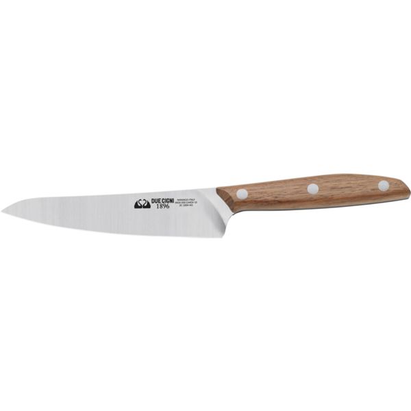 DUE CIGNI 1896 LINE UTILITY KNIFE CM 14 - S/S 4116 - hdl WALNUT