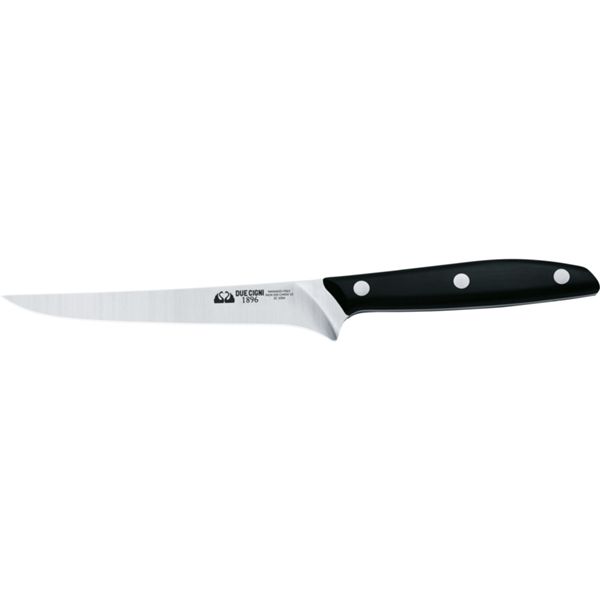 DUE CIGNI 1896 LINE BONING KNIFE CM 15 - S/S 4116 - hdl POM BLACK