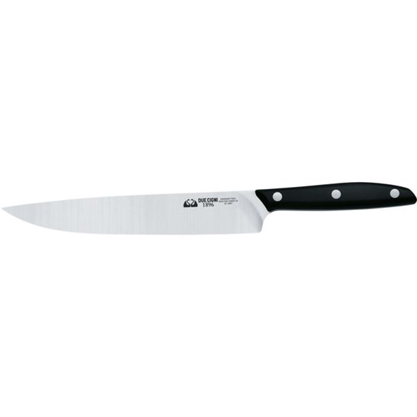 DUE CIGNI 1896 LINE CARVING KNIFE CM 20 - S/S 4116 - hdl POM BLACK