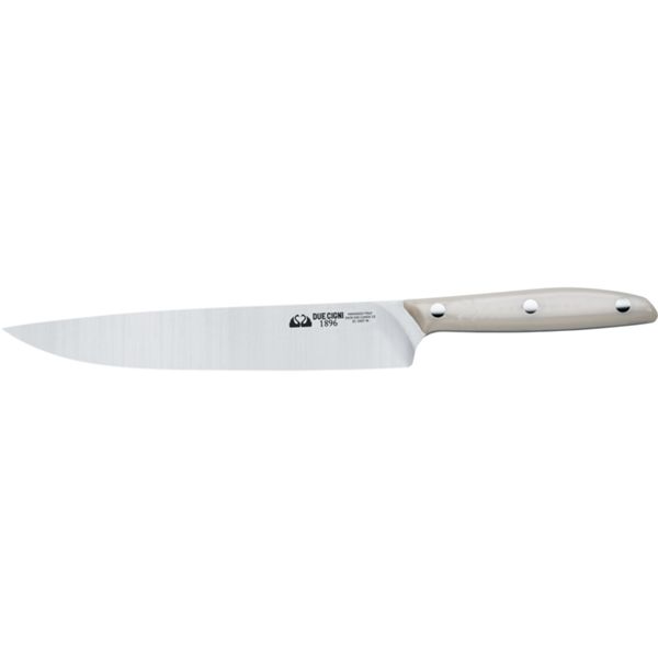 DUE CIGNI 1896 LINE CARVING KNIFE CM 20 - S/S 4116 - hdl POM WHITE