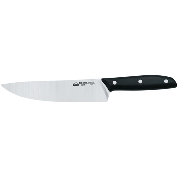 DUE CIGNI 1896 LINE COOK'S KNIFE CM 20 - S/S 4116 - hdl POM BLACK