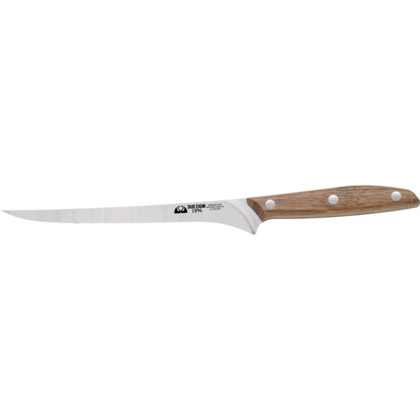 DUE CIGNI 1896 LINE FILLETING KNIFE CM 18 - S/S 4116 - hdl WALNUT