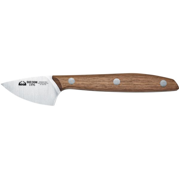 DUE CIGNI 1896 LINE CHEESE GRAIN KNIFE - S/S 4116 - hdl WALNUT