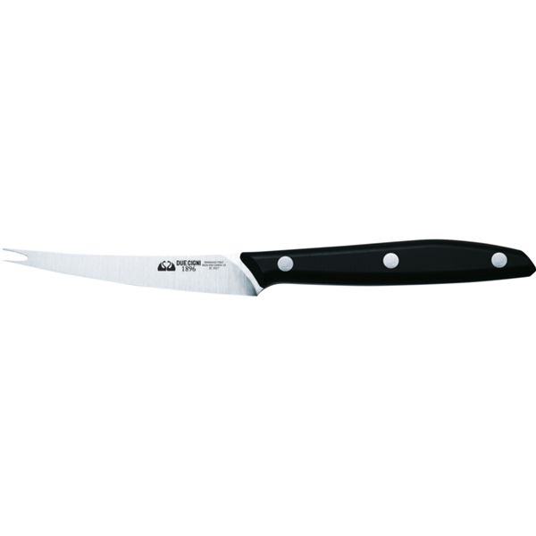 DUE CIGNI 1896 LINE CHEESE SPREADING KNIFE - S/S 4116 - hdl BLACK POM