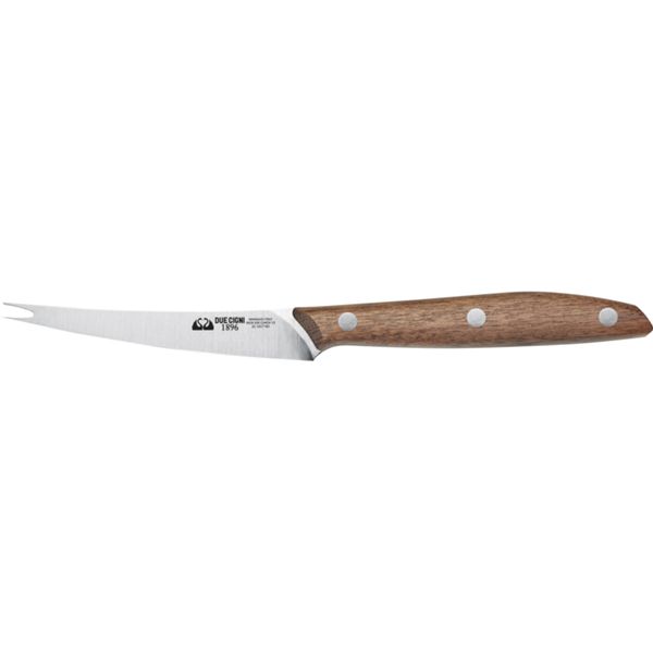 DUE CIGNI 1896 LINE CHEESE SPREADING KNIFE - S/S 4116 - hdl WALNUT