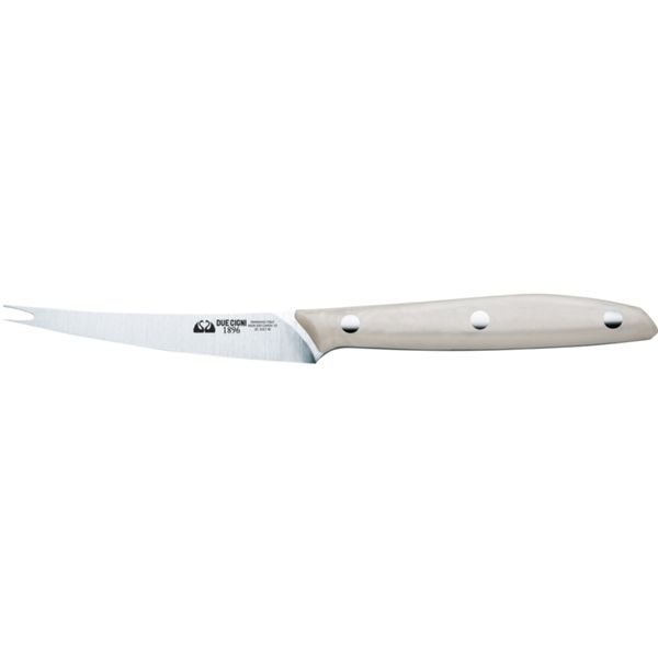 DUE CIGNI 1896 LINE CHEESE SPREADING KNIFE - S/S 4116 - hdl WHITE POM