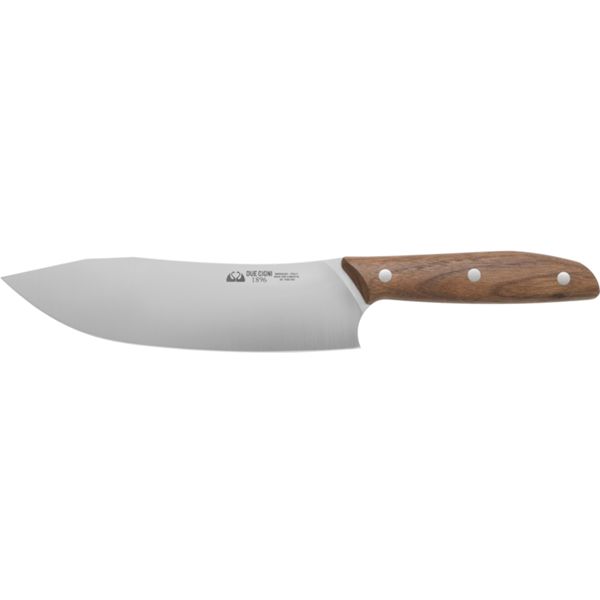 DUE CIGNI 1896 LINE CAMP CHEF KNIFE S/S 4116 SATIN bld WALNUT hdl