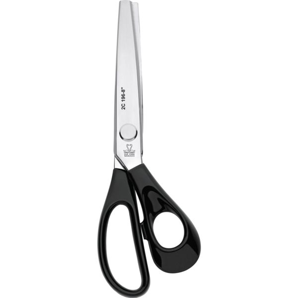 DUE CIGNI NICKEL-PLATED SAMPLE CUTTER SCISSORS hdl BLACK PLASTIC 7"