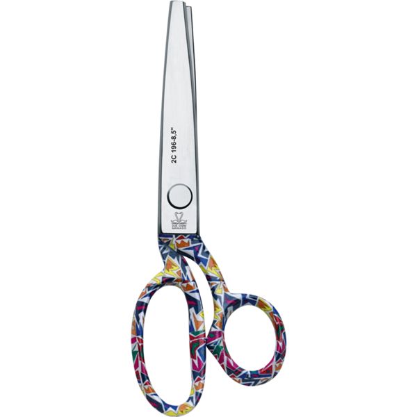 DUE CIGNI NICKEL-PLATED SAMPLE CUTTER SCISSORS hdl SUBLIMATED 8.5"