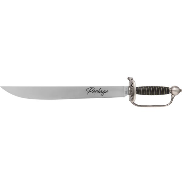 FOX PERLAGE SOMMELIER'S SABER STAINLESS STEEL T5MOV SATIN BLADE, ANTIQUE SILVER hdl