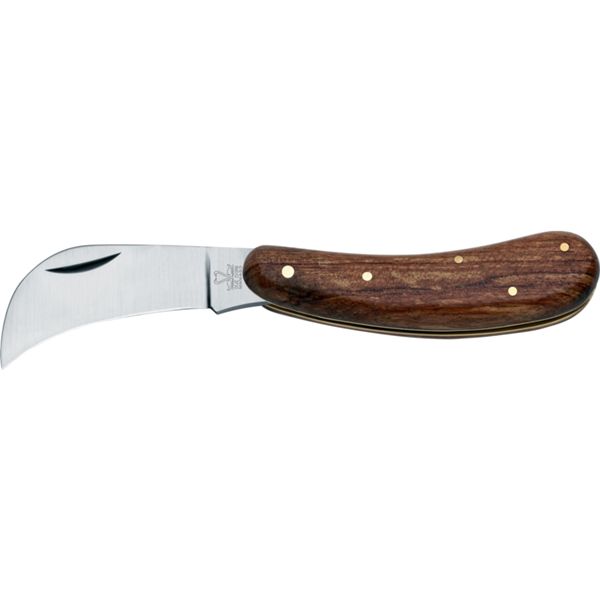 DUE CIGNI BILLHOOK S/S - hdl CHERRY WOOD CM 18, BLISTER