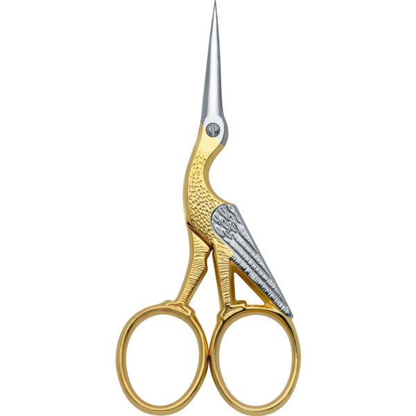 DUE CIGNI EMBROIDERY SCISSORS MOD. GOLDEN STORK 3.5"