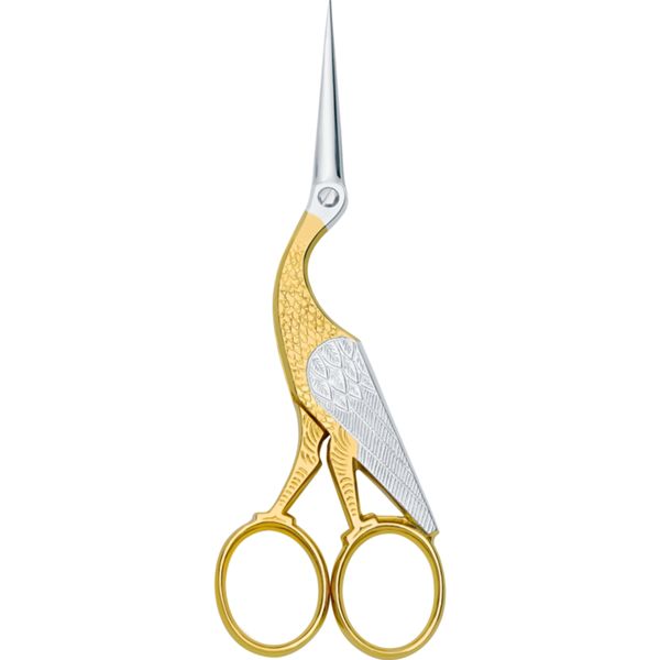 DUE CIGNI EMBROIDERY SCISSORS MOD. GOLDEN STORK 4.5"