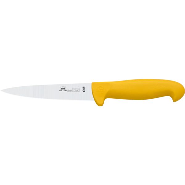 DUE CIGNI BONING KNIFE C.T. - YELLOW NYLON hdl - NITROGEN STEEL