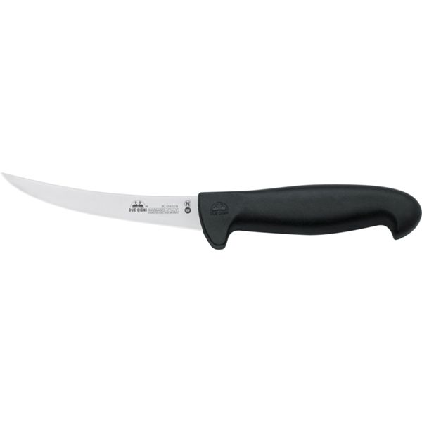 DUE CIGNI SEMIFLEX BONING KNIFE - BLACK NYLON hdl - NITROGEN STEEL