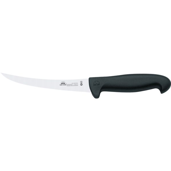 DUE CIGNI SEMIFLEX BONING KNIFE - BLACK NYLON hdl - NITROGEN STEEL