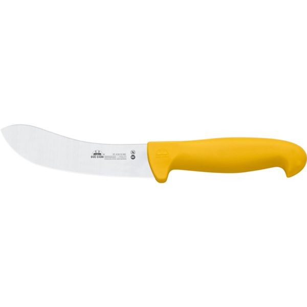 DUE CIGNI SEMIFLEX BONING KNIFE - YELLOW NYLON hdl - NITROGEN STEEL