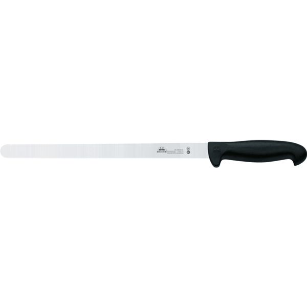 DUE CIGNI COLD CUTS SLICING KNIFE NARROW HAM KNIFE - BLACK NYLON hdl - NITROGEN STEEL