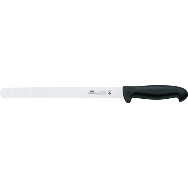 DUE CIGNI BREAD KNIFE - BLACK NYLON hdl, NITROGEN STEEL