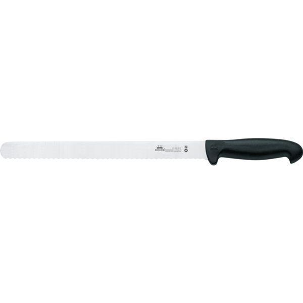 DUE CIGNI BREAD KNIFE - BLACK NYLON hdl, NITROGEN STEEL