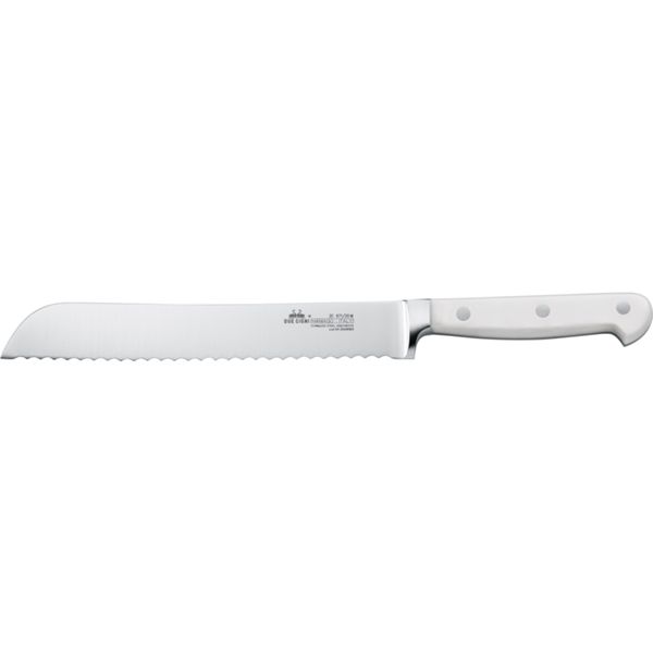 DUE CIGNI FORGED BREAD KNIFE FLORENCE SERIES WHITE hdl